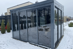 Reminis terasos stiklinimas